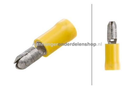 Afbeeldingen van Kogelstekker kabelschoen Ø 5mm²  Geel