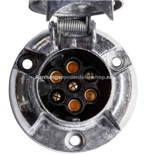 Afbeeldingen van Contrastekker 7 Polig Metaal, Rond