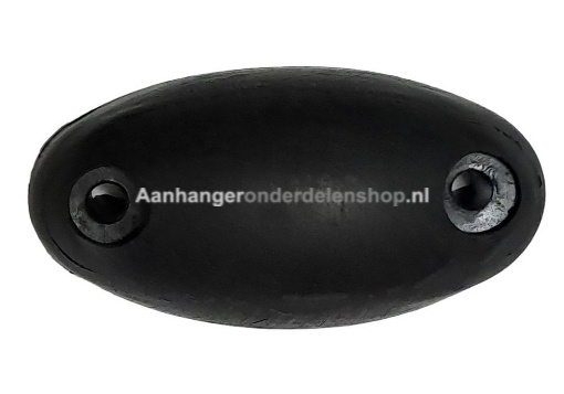 Afbeeldingen van Stootblok Ovaal Rubber 74x38x24MM