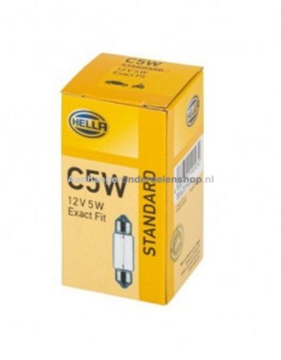 Afbeeldingen van Gloeilamp Hella 12V 5W  10 Stuks